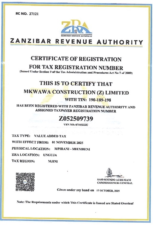 TIN Certificate